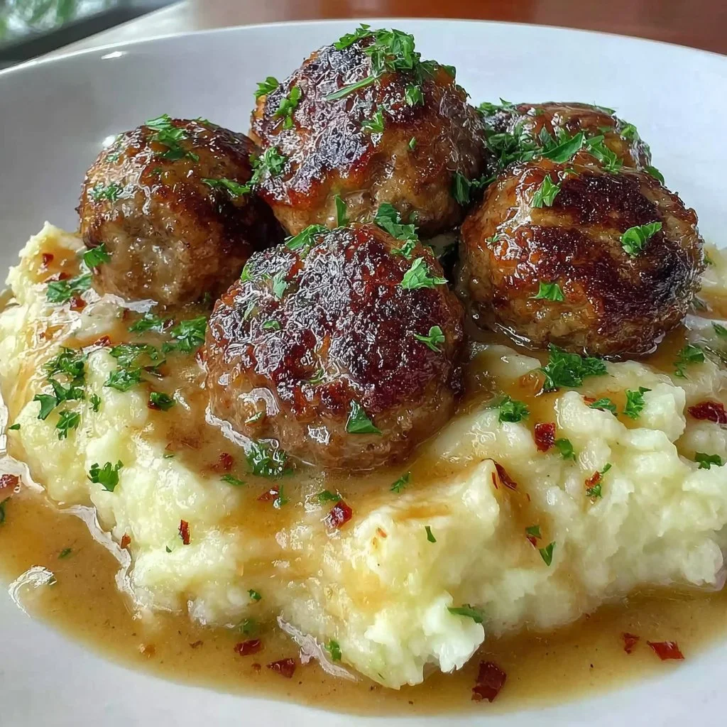 Low Histamine Meatballs in Creamy Sauce with Mashed Potatoes