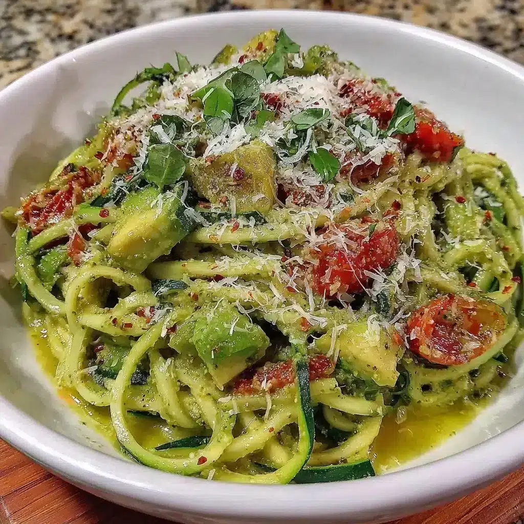 Avocado Pesto Zucchini Noodles