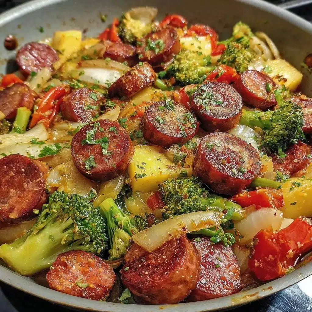 One Pan Honey Garlic Kielbasa & Veggies