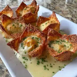 Gluten-free crab rangoon with crispy edges and creamy filling