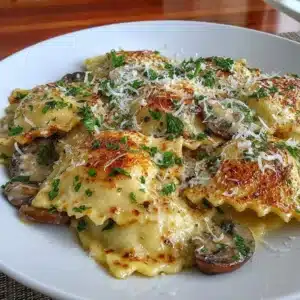 Plate of gluten-free ravioli filled with ricotta and spinach