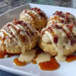 Freshly baked gluten-free scones on a rustic table