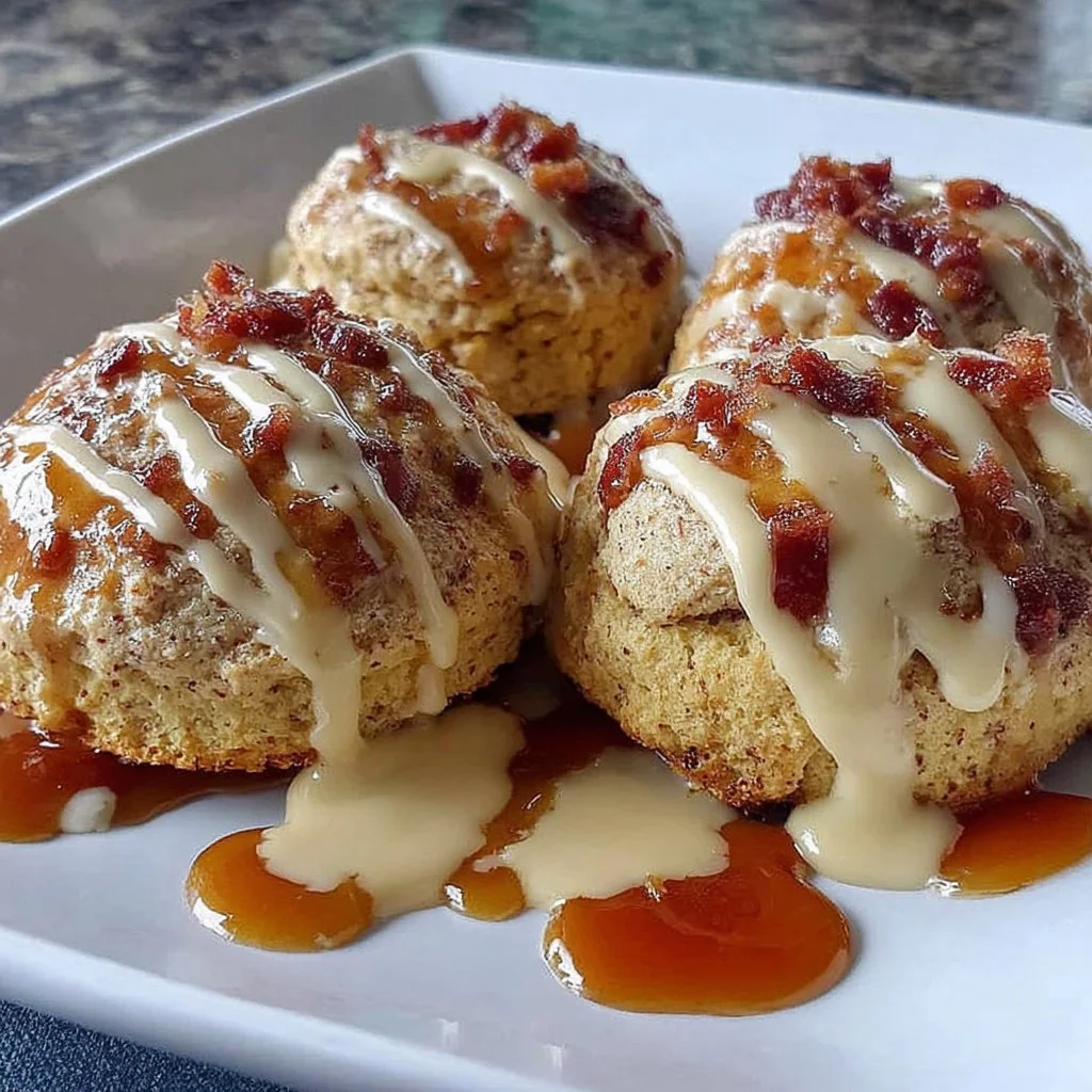 Freshly baked gluten-free scones on a rustic table