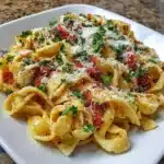 Bowl of homemade gluten-free pasta ready to serve.