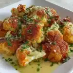 Plate of Moroccan Cauliflower with Tahini-Honey sauce