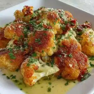 Plate of Moroccan Cauliflower with Tahini-Honey sauce