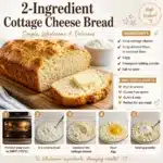 Homemade 2-ingredient cottage cheese bread, fresh out of the oven.