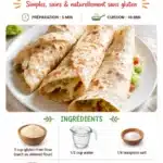 3 ingredient gluten free wraps served on a plate with fresh vegetables