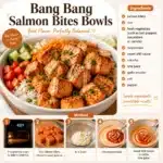 Bang Bang Salmon Bites Bowls with flavorful spices and fresh ingredients