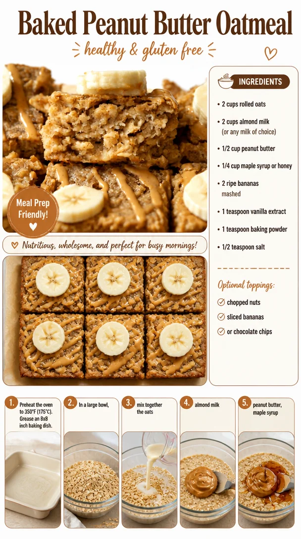 Baked Peanut Butter Oatmeal