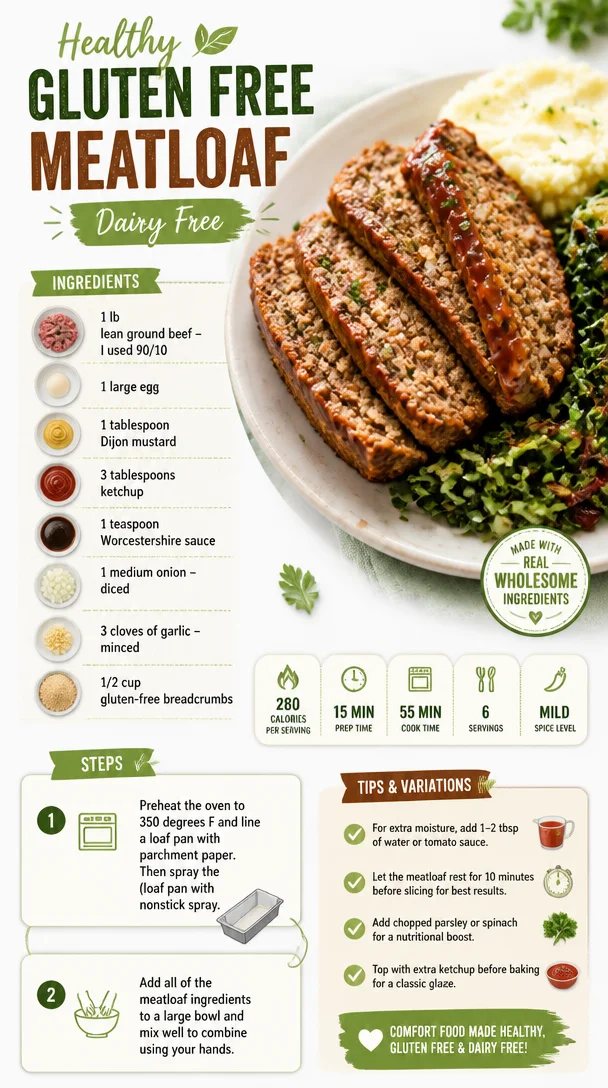 Healthy Gluten-Free Meatloaf - Dairy-Free