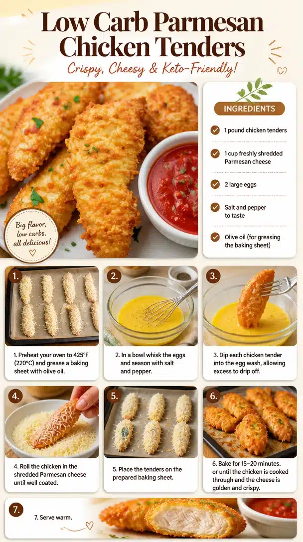 Low Carb Parmesan Chicken Tenders