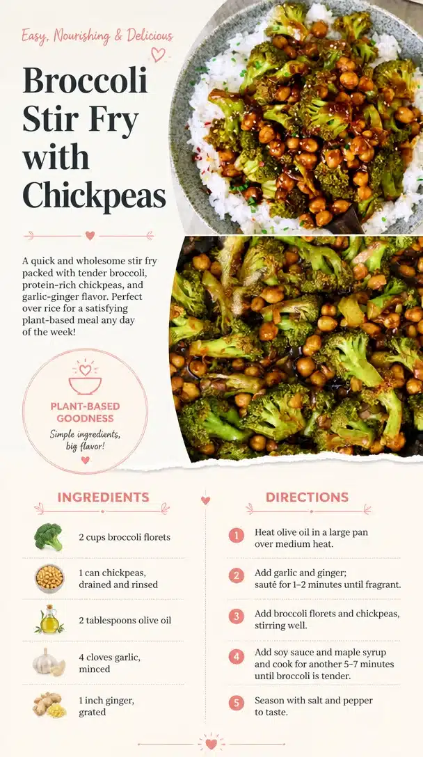 Broccoli Stir Fry with Chickpeas