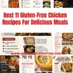 Delicious gluten-free chicken dishes ready to serve on a dinner table.