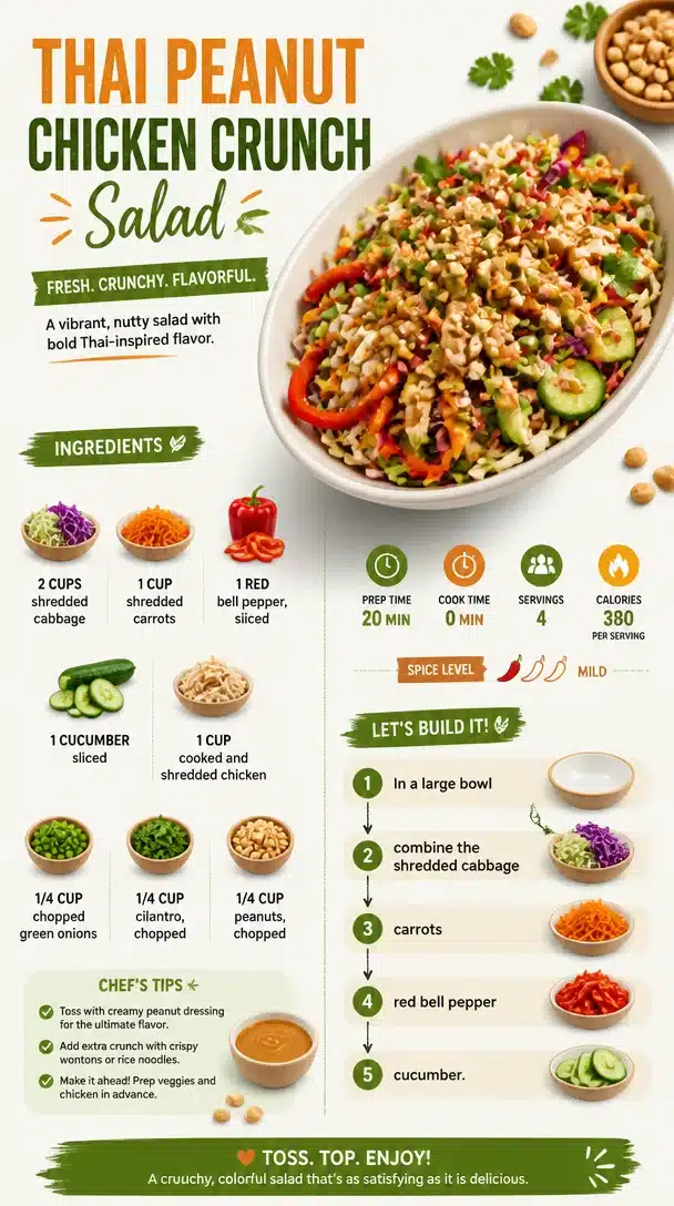 Thai Peanut Chicken Crunch Salad
