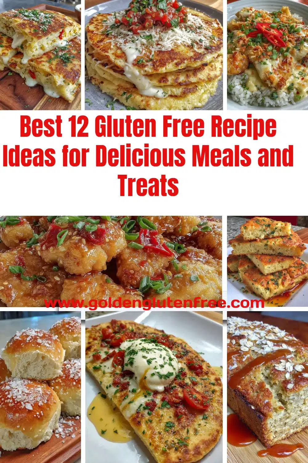 A collection of 12 delicious gluten free recipes for meals and treats.