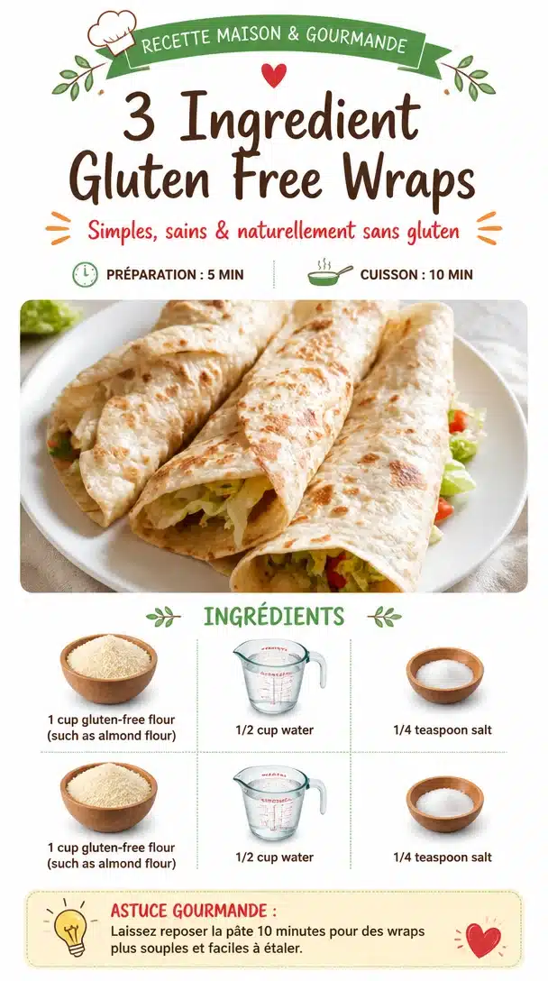 3 Ingredient Gluten Free Wraps