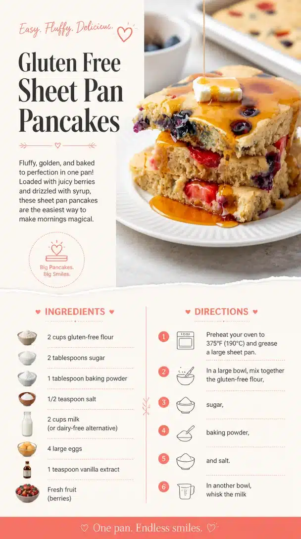 Gluten Free Sheet Pan Pancakes