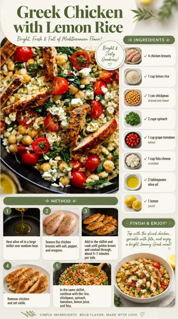 Greek Chicken with Lemon Rice