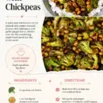 Healthy Broccoli Stir Fry with Chickpeas served in a bowl