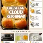 Cheese Egg Cloud Keto Bread, a fluffy low-carb bread recipe ideal for keto diets