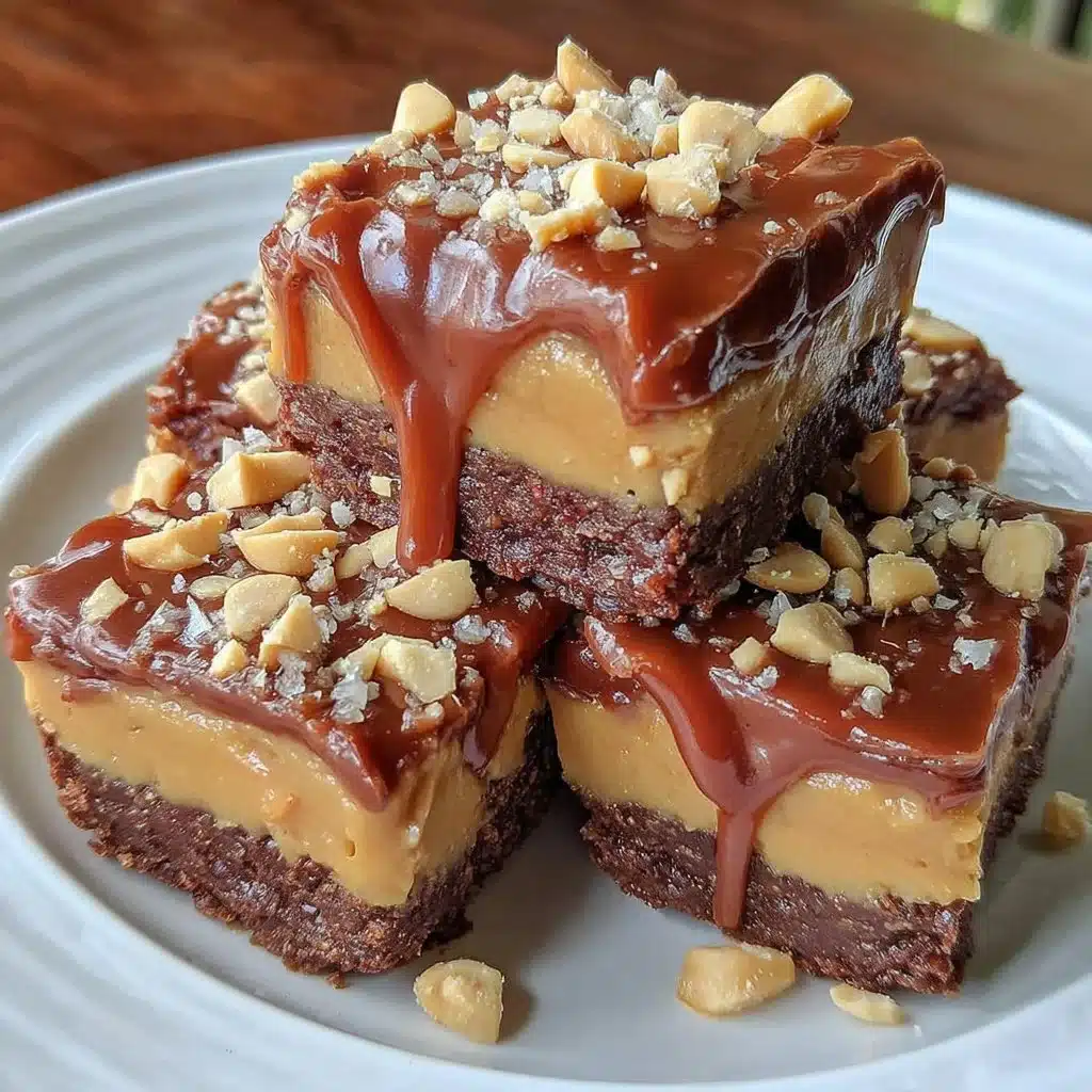 Delicious chocolate peanut butter treats on a plate