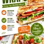 Healthy cottage cheese wraps with fresh vegetables and herbs