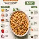 Creamy Cajun chicken pasta served in a bowl with fresh herbs and spices.