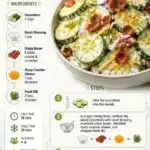 Creamy cucumber crack salad served in a bowl with fresh herbs