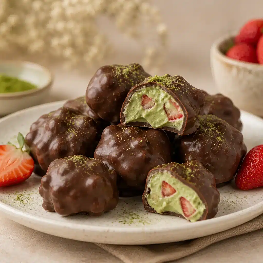 gluten free strawberry matcha yogurt clusters