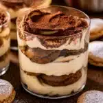 Gluten free tiramisu cups with creamy mascarpone and coffee-soaked layers
