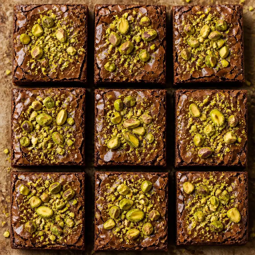 Deliciously Fudgy Gluten Free Pistachio Protein Brownies