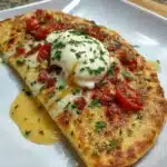 Homemade easy gluten free flatbread on a wooden board
