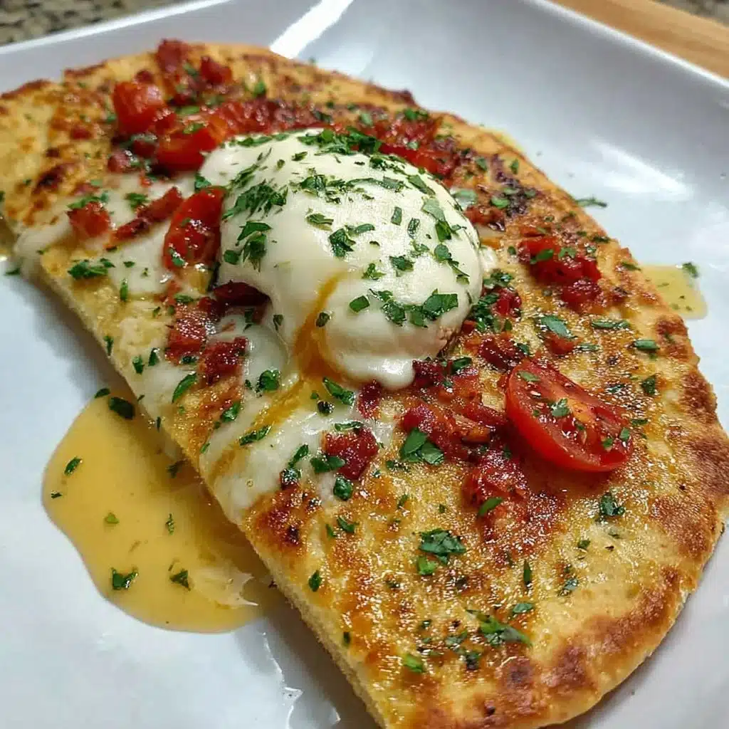 Homemade easy gluten free flatbread on a wooden board