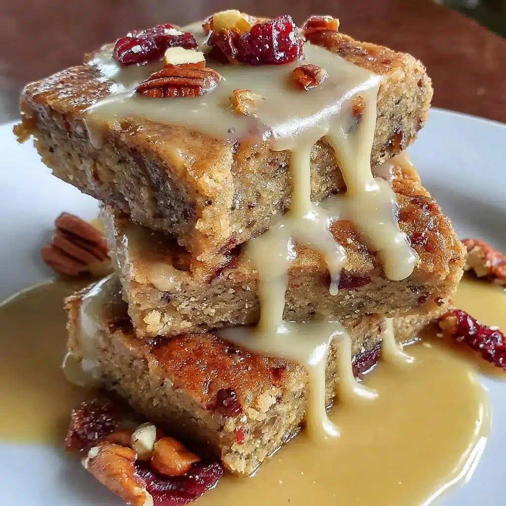 Delicious gluten free breakfast bars with nuts and fruits on a wooden table
