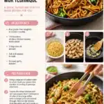 Delicious gluten-free chicken lo mein cooked with vibrant vegetables in a wok