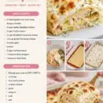 Gluten Free Garlic Chicken Lasagna served on a plate with fresh herbs