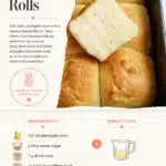 Freshly baked Gluten Free Hawaiian Rolls on a wooden surface