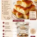 Freshly baked gluten-free Parker House rolls on a wooden table