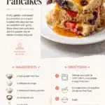 Gluten free sheet pan pancakes on a baking sheet ready to be served.