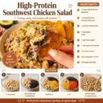 High-Protein Southwest Chicken Salad with colorful ingredients