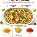 Delicious street corn pasta salad with fresh ingredients and vibrant colors