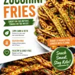 Crispy Keto Zucchini Fries served on a plate