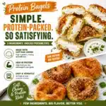 Delicious protein bagels for a healthy snack or breakfast option
