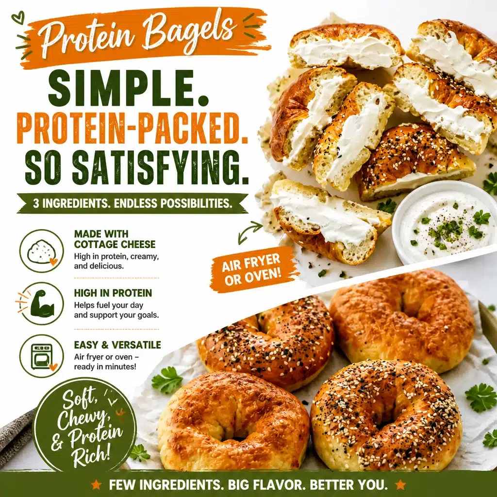 Delicious protein bagels for a healthy snack or breakfast option