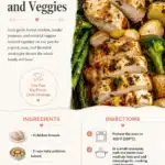 Sheet pan garlic butter chicken with roasted veggies for a delicious meal.