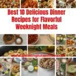 A plate of flavorful dinner recipes for weeknight meals on a table