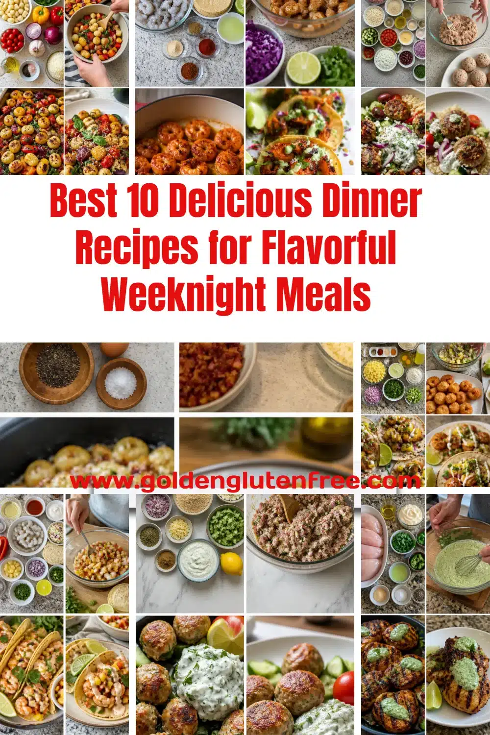 A plate of flavorful dinner recipes for weeknight meals on a table