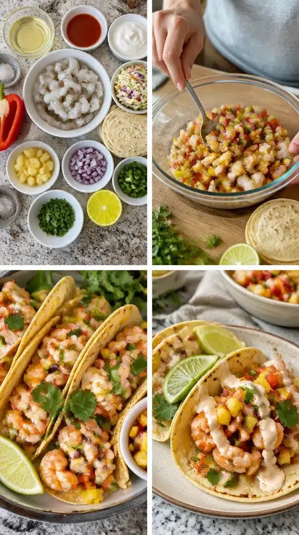 Shrimp Tacos with Pineapple Salsa