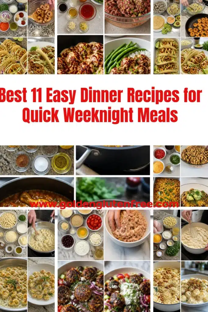 A variety of easy dinner recipes for quick weeknight meals.